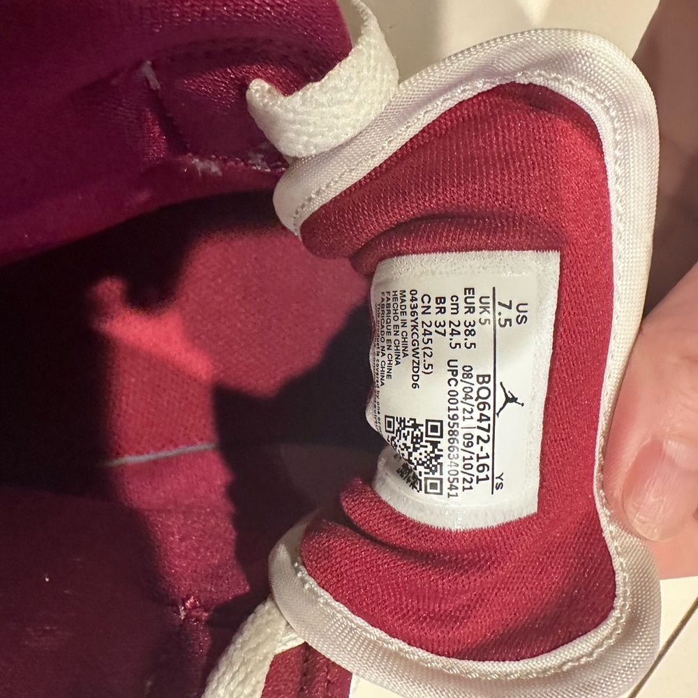 Women's White and Red High-Top Sneakers - Picture 6 of 6